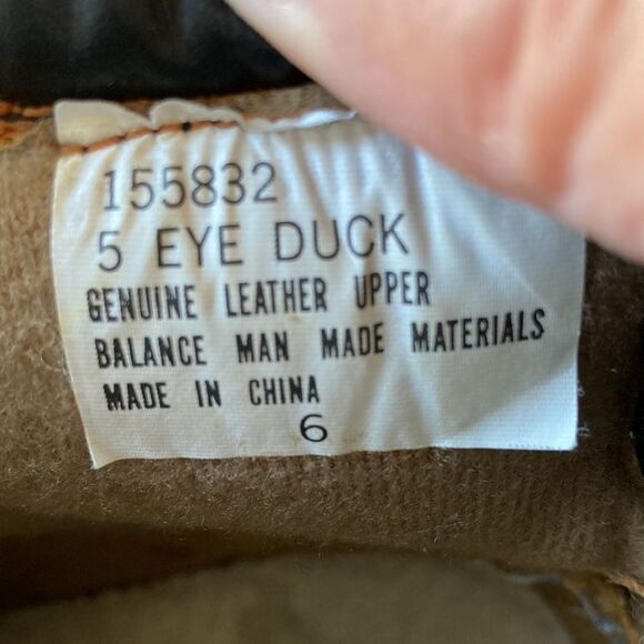 Weather Spirits Leather Five Eye Lace Up Steel Shank Winter Duck Boots Size 6 - Picture 7 of 16